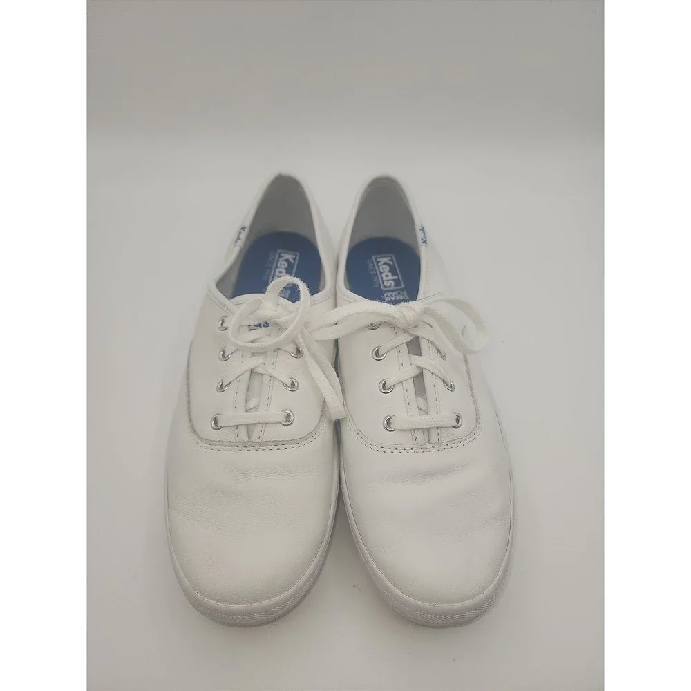 Keds Champion Leather White Lace Up Sneakers Size 9